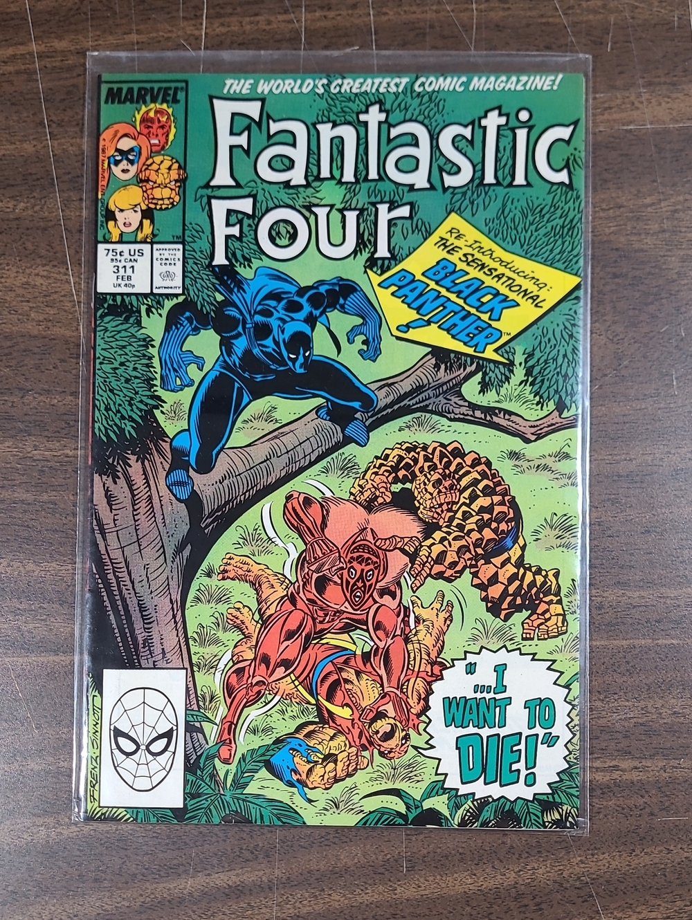 Marvel Fantastic Four Comic Book #311 February 1987 Bagged